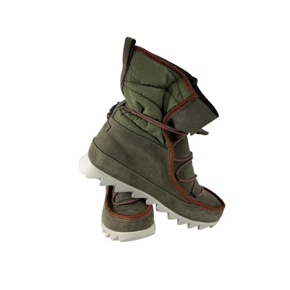 The‎ North Face ThermoBall Lace-Up Green Snow Boots Women's 7 No Box